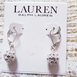 Crystal Pave Ball Drop Earrings